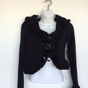 Black hoodie hoodie by rag doll